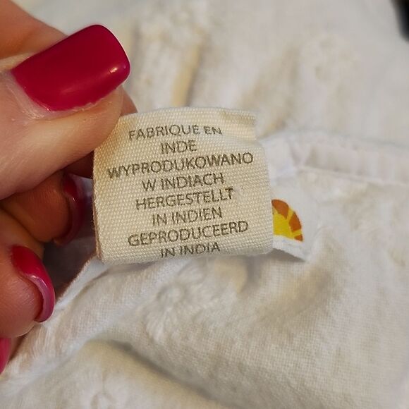 C&C California 100% cotton white eyelet mini dress swim cover up, M - Picture 5 of 8